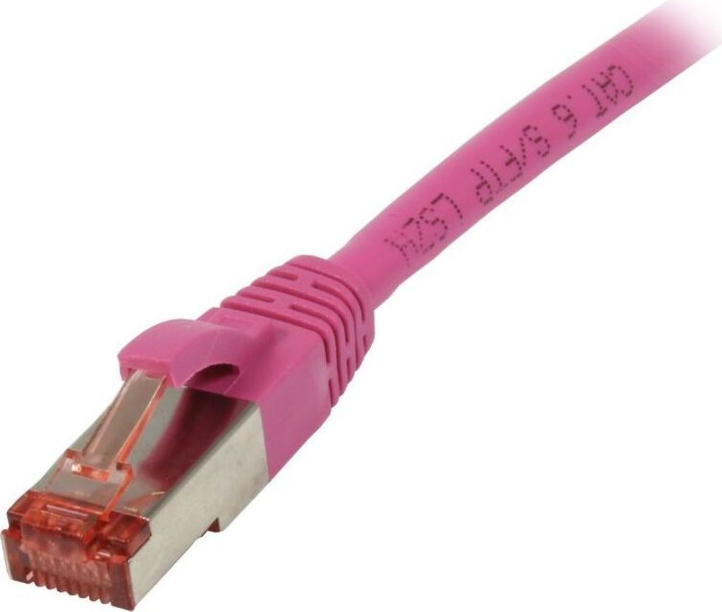 ALLNET Patchkabel RJ45, CAT6 250Mhz, 0.5m magenta, S-STP(S/FTP),TPE(Superflex), Synergy 21 (S216989)
