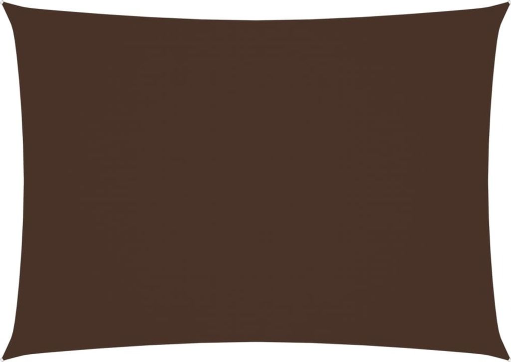 The Living Store Sonnensegel Oxford-Gewebe Rechteckig 3,5x4,5 m Braun