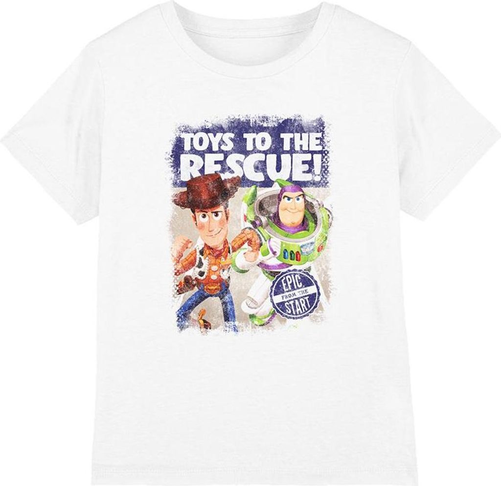 Toy Story - "To The Rescue" T-Shirt für Jungen TV24859 (128) (Weiß)