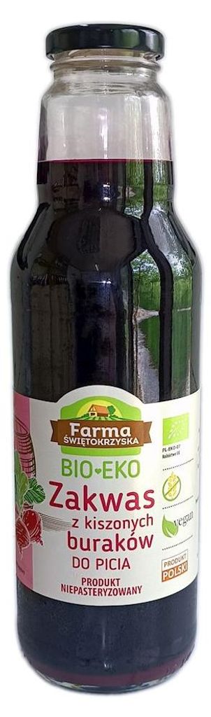 ZAKWAS Z BURAKÓW KISZONYCH NIEPASTERYZOWANY BEZGLUTENOWY BIO 700 ml - FARMA ŚWIĘTOKRZYSKA