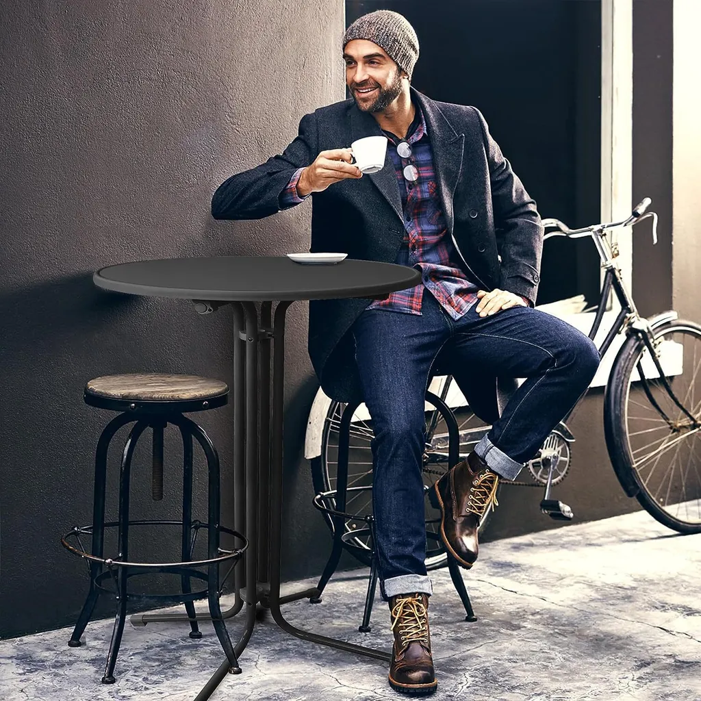 Table de bistrot pliante et résistante aux intempéries diamètre 80