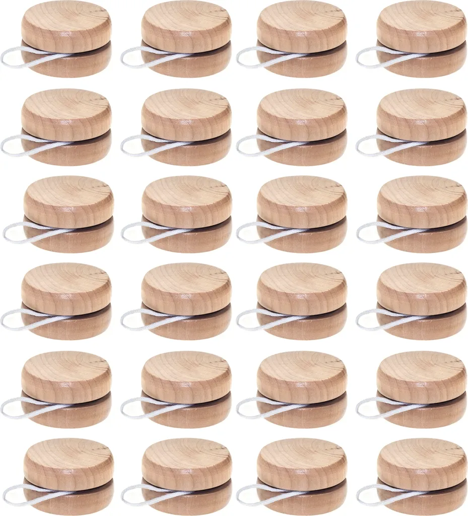 Évitez le plastique avec ce lot de 24 yo-yos en bois goki GK883 5 cm
