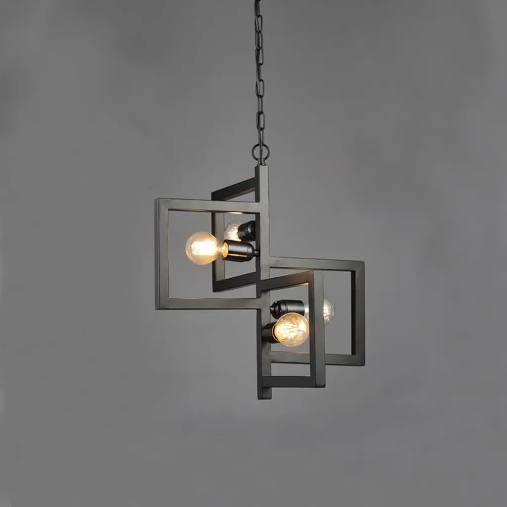 Lustre Suspension Vintage Noir ACA - Éclairage de Plafond Style Rétro