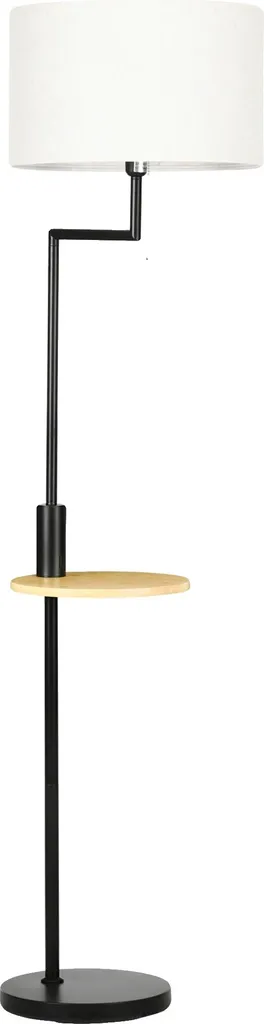 Lampadaire gain de place avec étagère bambou pour petit espace 168 cm