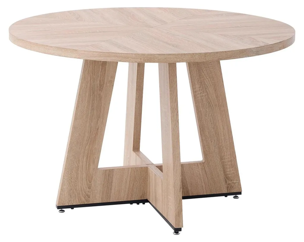 Petite table ronde noire 110 cm scandinave gain de place pour cuisine