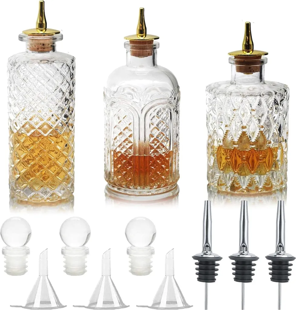 Bouteille en Verre Vintage Résistante à la Pression - Pack de 3 Unités