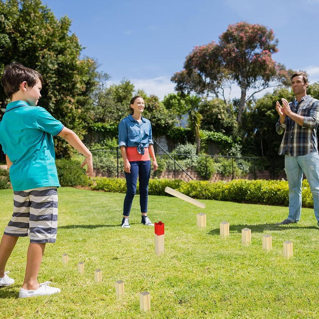 JNGLGO Kubb Spiel Original Wikingerspiel Wikinger Wurfspiel Produktbild 7