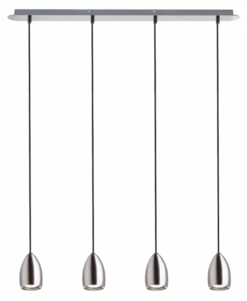 Suspension BABADES IV nickel mat 230V GU10 4x35W luminaire moderne