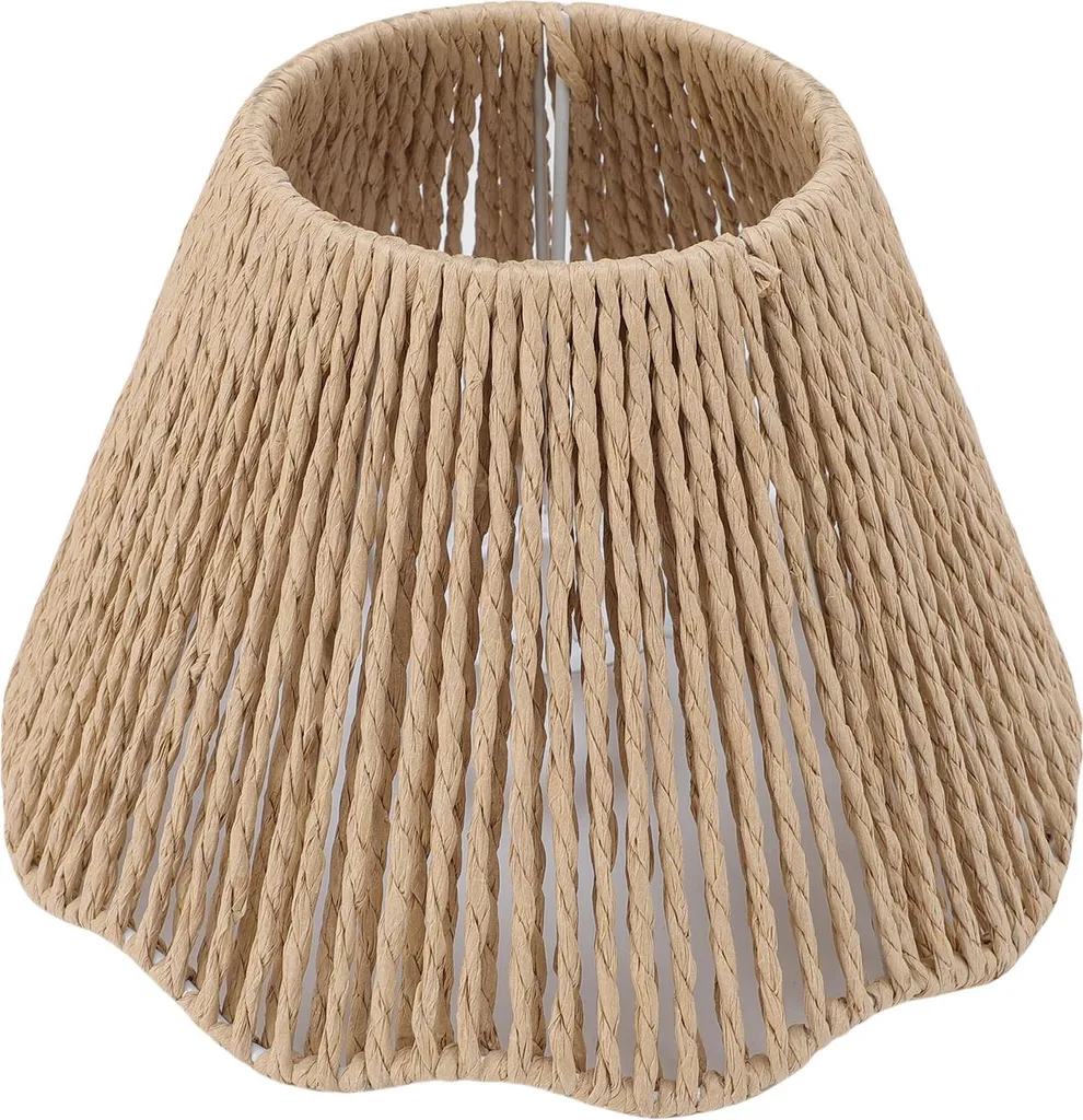 Abat-jour en corde tissée E27 E14 - Lustre bohème pour chambre et café