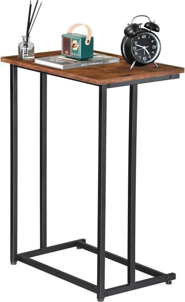 Table d'appoint en C pour ordinateur portable et café Bout de canapé