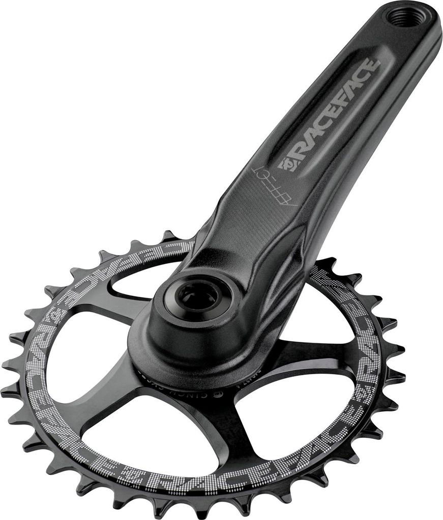 Race Face Aeffect Kurbel, 170mm, 24mm, black - robuste MTB-Kurbel für effizie...