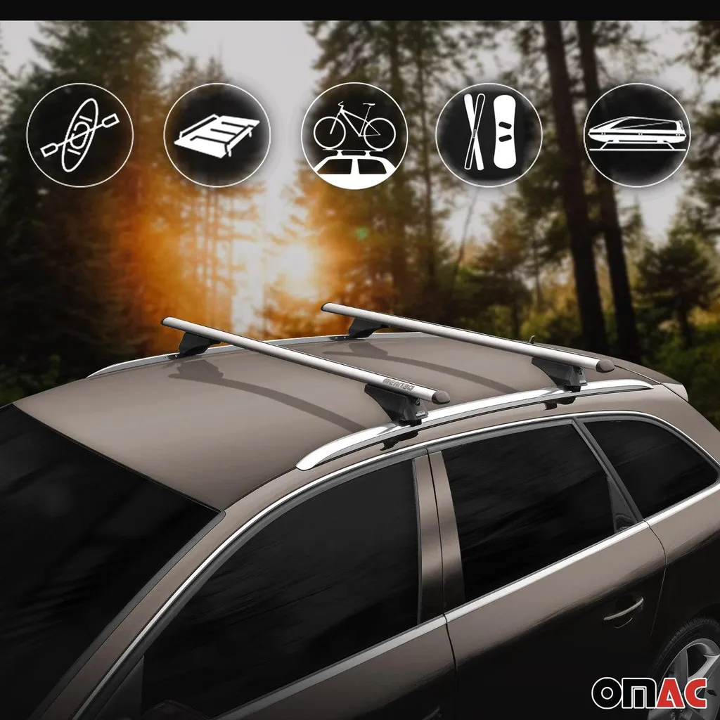 Barre Tetto BMW X1 F48 2015-19 Menabo - Alluminio Argento 2pz - 5