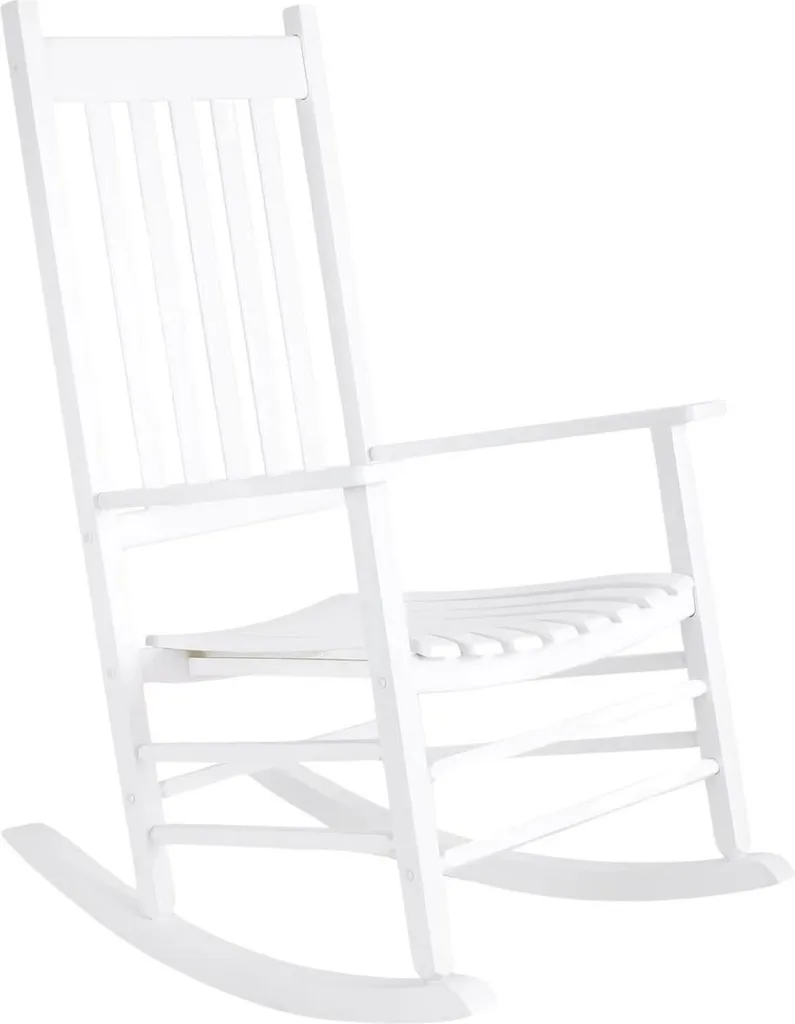 Fauteuil à bascule adulte blanc Fioren - Grande assise ergonomique XL
