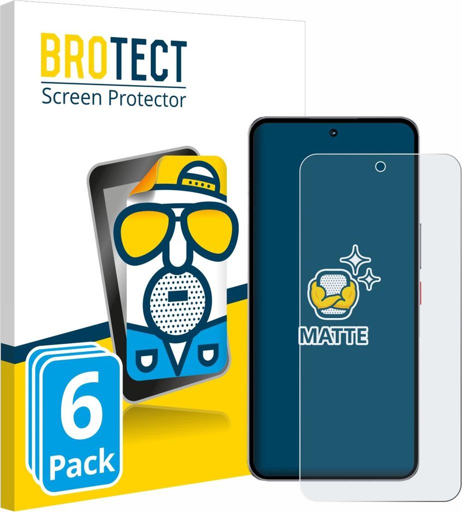 6x BROTECT Schutzfolie für Nubia Neo 3 GT 5G Displayschutz Displayschutzfolie Folie Matt Entspiegelungsfolie