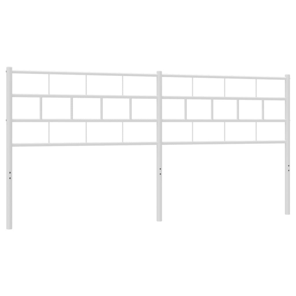 Ersatz-Kopfteil Metall Weiß 160 cm