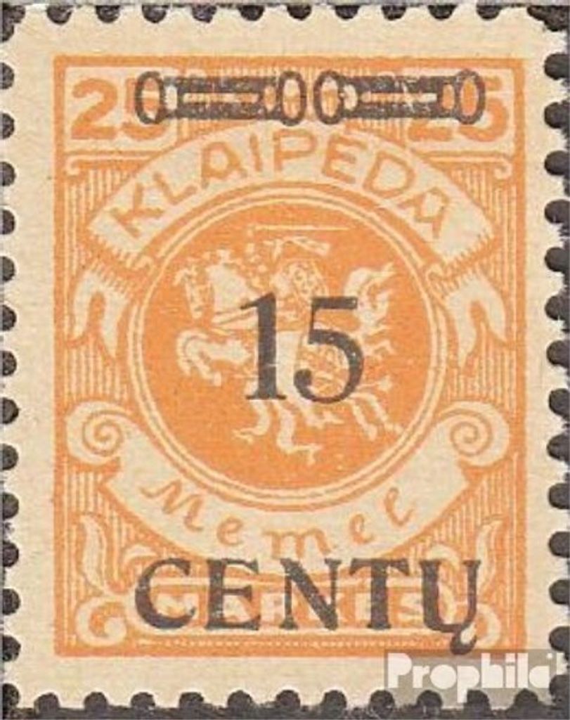 Briefmarken Memelgebiet 1923 Mi 170 postfrisch Aushilfsausgabe