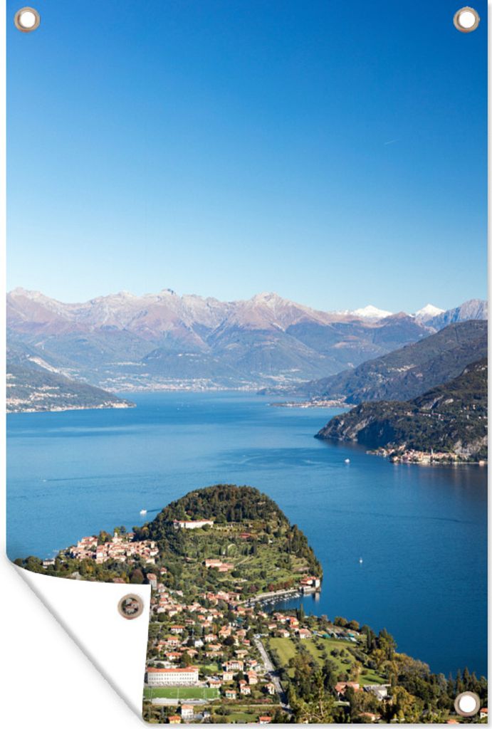MuchoWow 40x60 cm Outdoor-Poster Gartendeko Sichtschutz Garten Poster für den Garten Comer See - Alpen - Italien