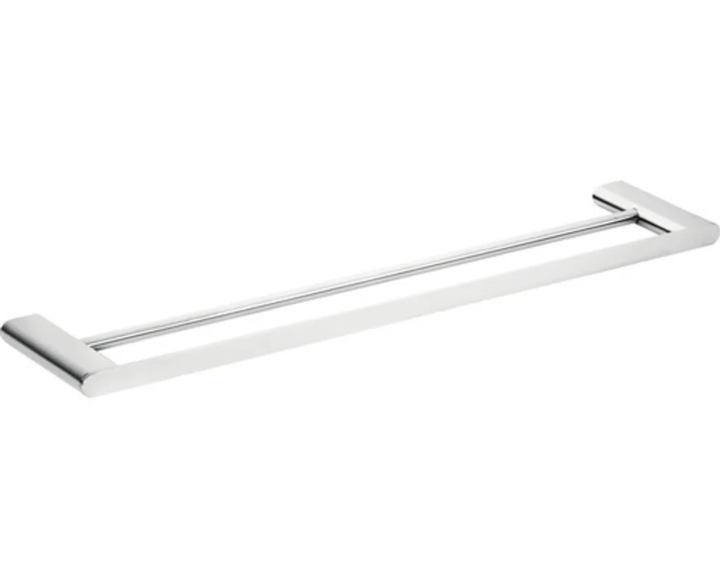 Porte-serviettes double Bemeta 157104051 en laiton chromé brillant