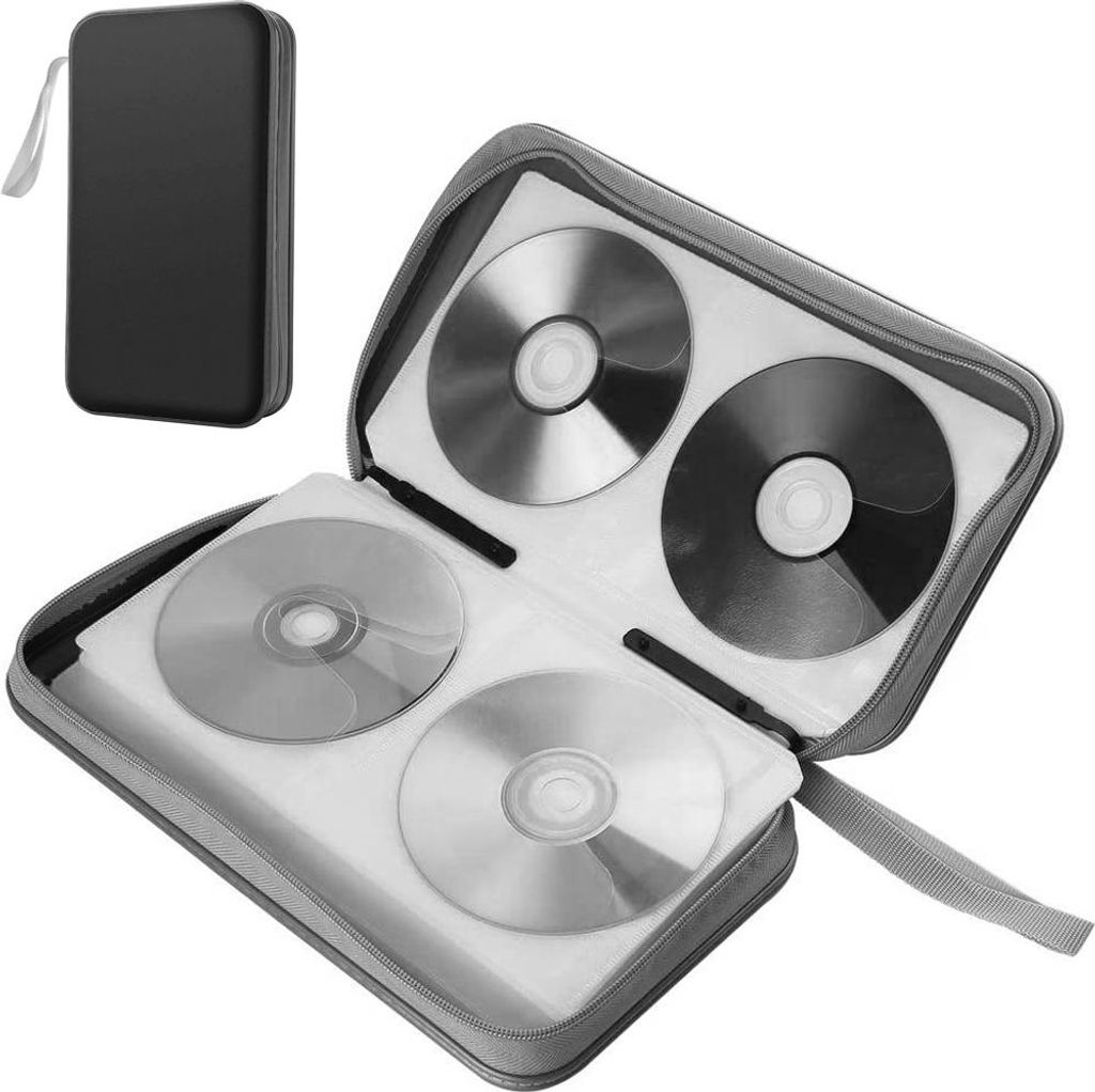 CD/DVD-Hülle mit 80 Tabletten Kapazität, Brieftaschenhalter, Film-CD-Aufbewahrungs-Organizer-Hülle für Zuhause, Auto, Reise-Disc-Paket