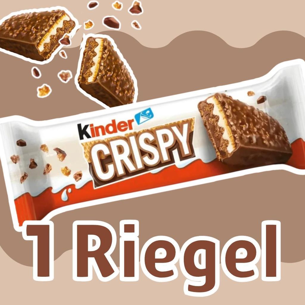 1x Kinder Crispy – Knuspriger Schoko-Keks-Snack, 1x34 g Produktbild 