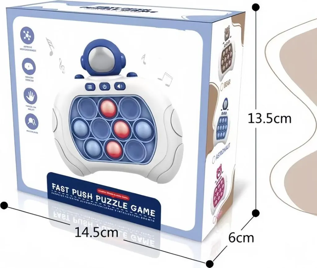 Jeu anti-stress électronique astronaute, console sensorielle Pop It