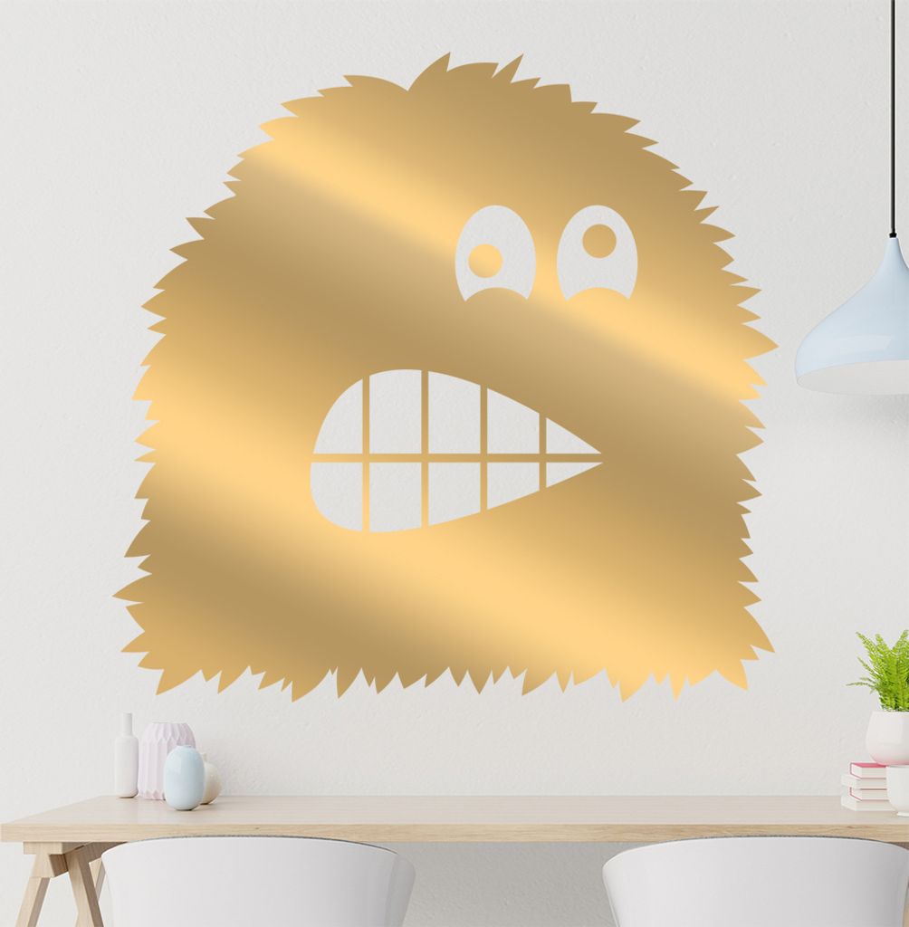 KIWISTAR Kleines gemeines Monster Wandtattoo in 6 Größen - Wandaufkleber Wall Sticker - Dekoration, Küche, Wohnzimmer, Schlafzimmer, Badezimmer