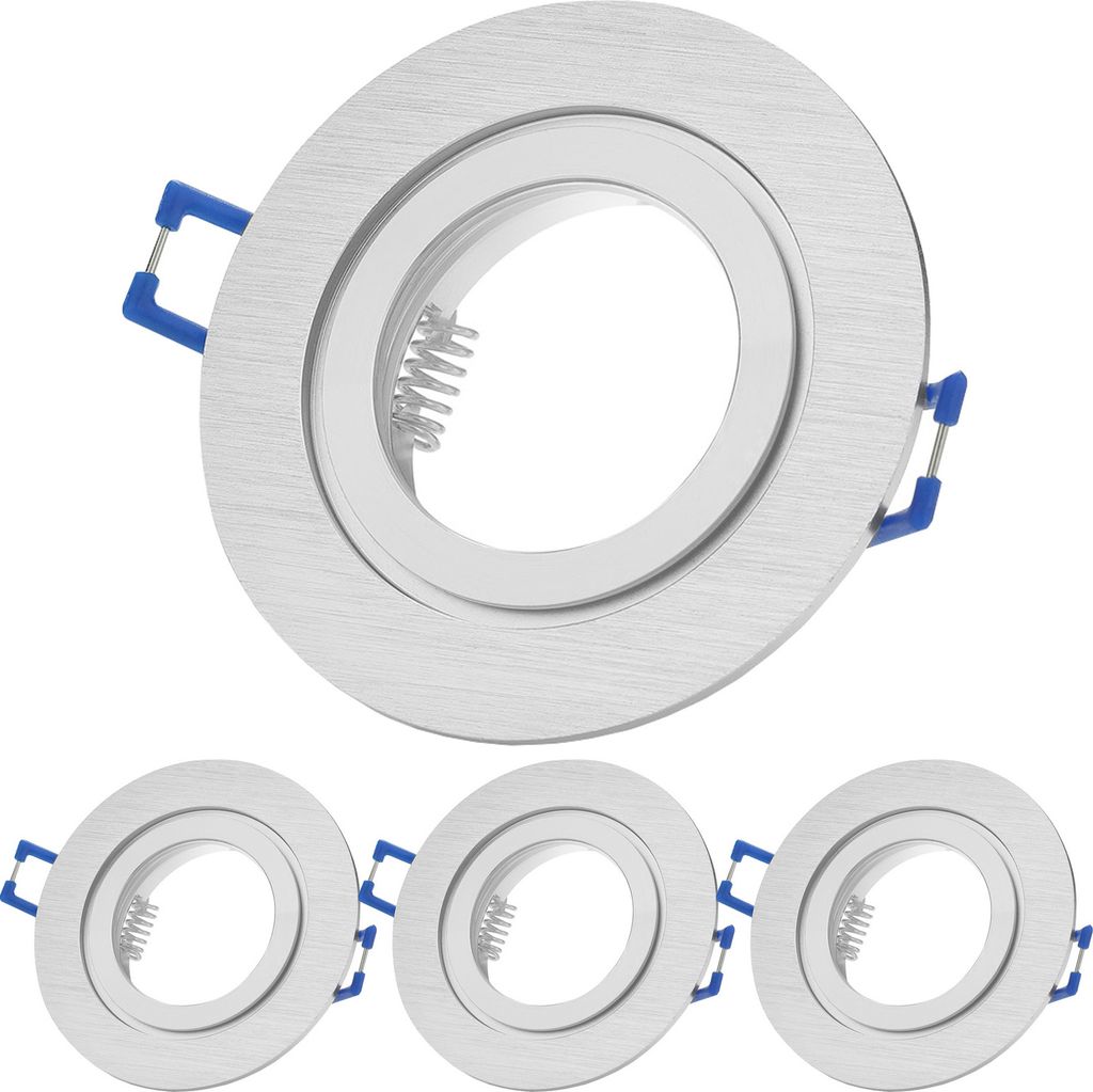 Sweet LED 4x Einbaustrahler Deckeneinbauleuchte Bad IP44 Einbauspots Alu GU10