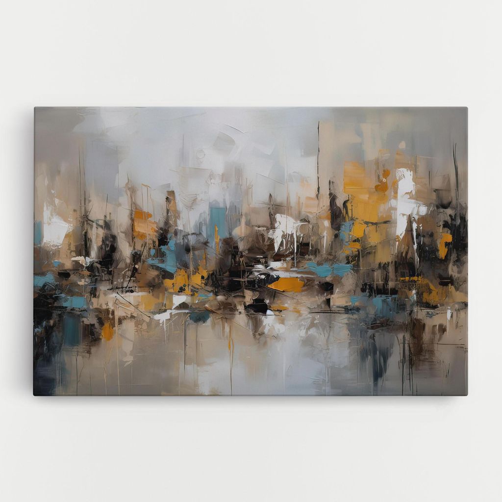 ARTHUB Leinwandbild 70x100 cm, Abstract Los Angeles | Wohnzimmerdekoration, Hängende Bilder, Wanddekoration, Heimdekoration, Abstrakte, Abstrakt...
