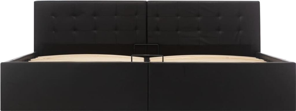 "im Sonderangebot"Stauraumbett Hydraulisch - CLORIS - Doppelbett - Robust und langlebig - Schwarz Kunstleder 180×200 cm - Einfache Montage - - DEM...