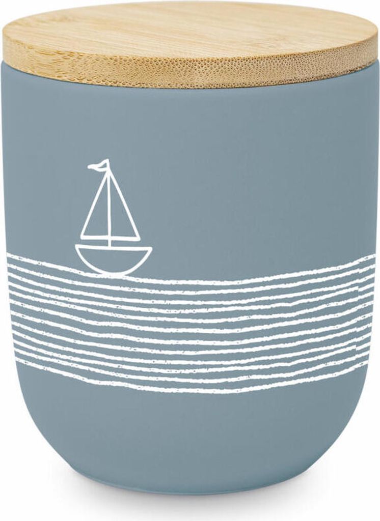 PPD Pure Sailing blue Matte Storage Jar, Vorratsdose, Vorratsbehälter, New Bone China, 350 ml, 604768