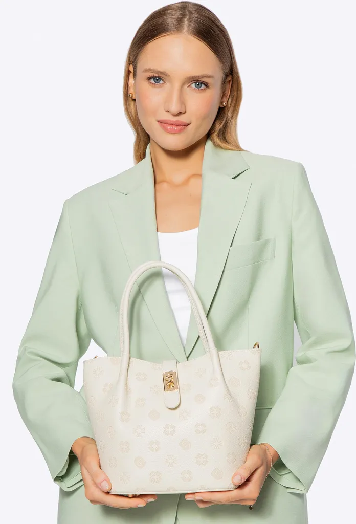 Petit sac à main crème logo Wittchen cuir écologique haute durabilité