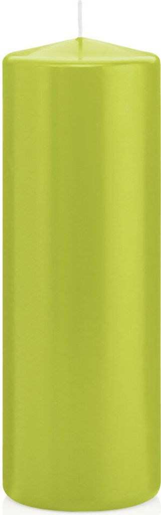Stumpenkerzen in RAL-Qualität Apfelgrün Ø 68 x 200 mm, 12 Stück
