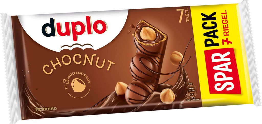 duplo Chocnut 7 jednotlivo balených oblátok Limitovaná Obrázok produktu 