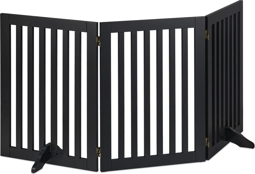 Barrière Noire 92 cm Relaxdays : Solution Anti-Franchissement pour Chiens