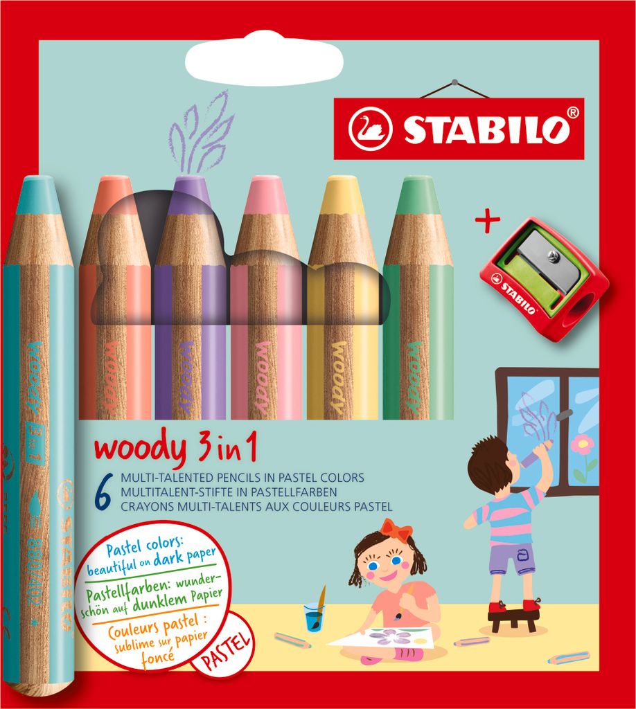STABILO Buntstift, Wasserfarbe & Wachsmalkreide -  woody 3 Produktbild 