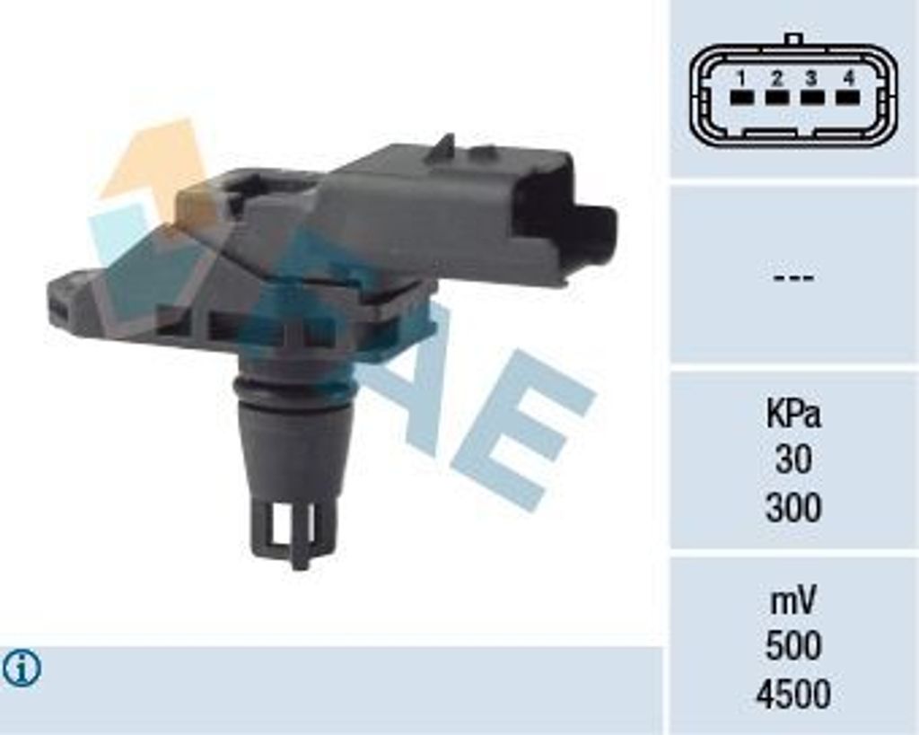 FAE 15132 Ladedrucksensor für FORD Fiesta Mk6 Schrägheck (JA8, JR8) Saugrohr