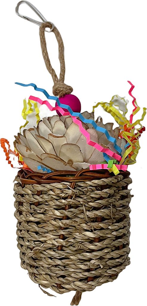 Vogelspielzeug aus natürlichem Material, Vogelkauspielzeug, Papagei, Futtersuchspielzeug, interaktives Hängekäfigspielzeug, Heimtierbedarf