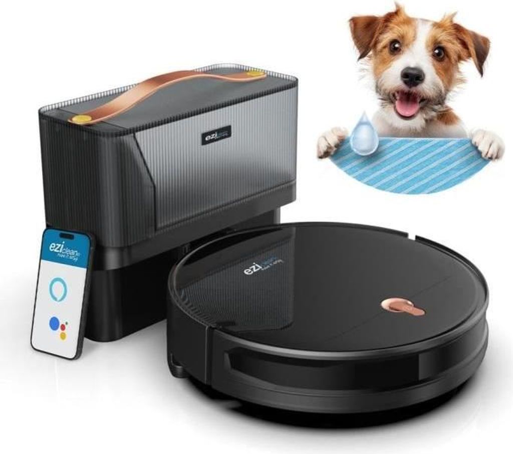 Robot Aspirateur Laveur Connecté, EZICLEAN I-Bot Z5, 75 min Image du produit 