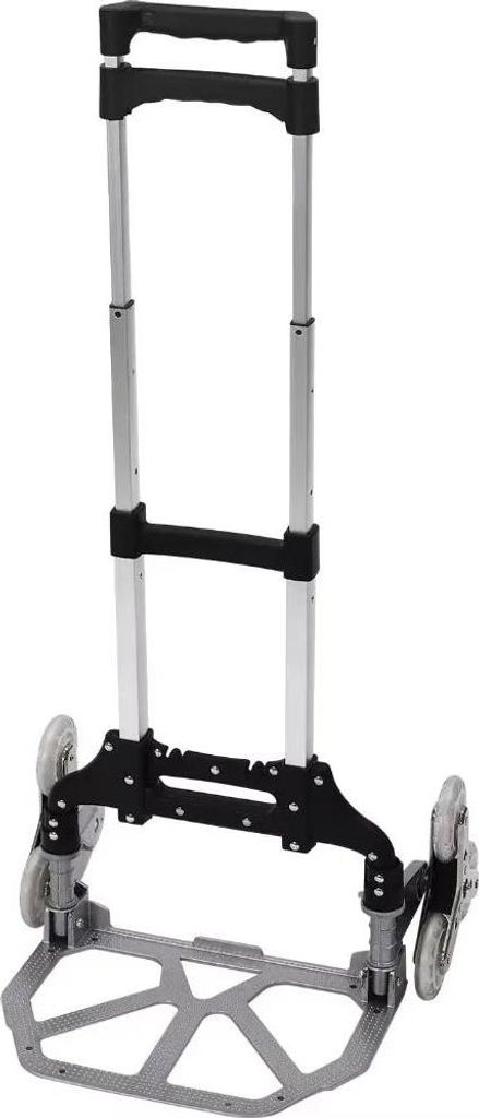 Sackkarre Treppensteiger - Klappbar - 6 Räder - Tragkraft bis 75 kg - Schwarz