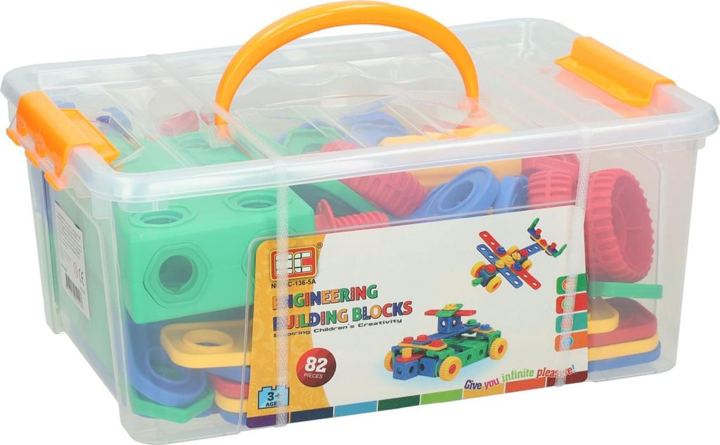 Bouwelementen in Opbergbox, 82dlg.