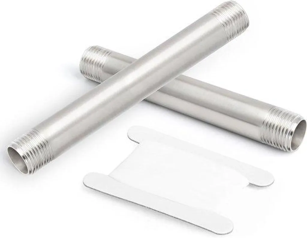 Raccord de tuyauterie 1/2 pouce mâle 150 mm en acier inoxydable RVS
