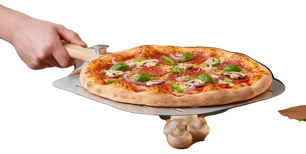 Pelle à pizza perforée 63x30cm en Aluminium - Outil de boulangerie pro