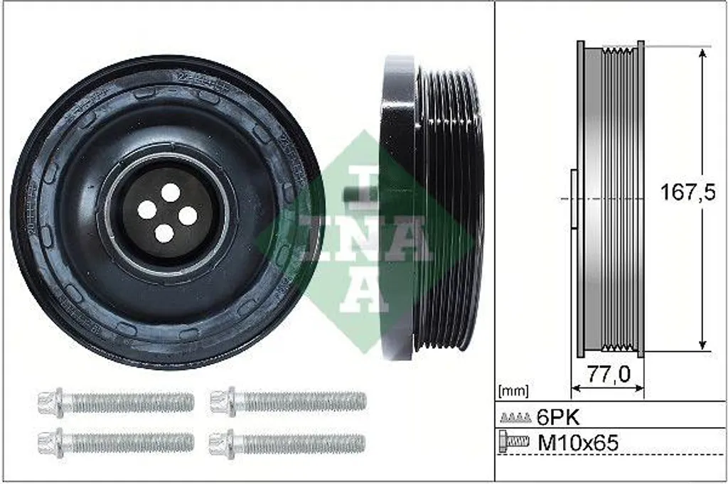 Poulie vilebrequin INA 544013720 amortisseur de vibrations pour BMW Série 3