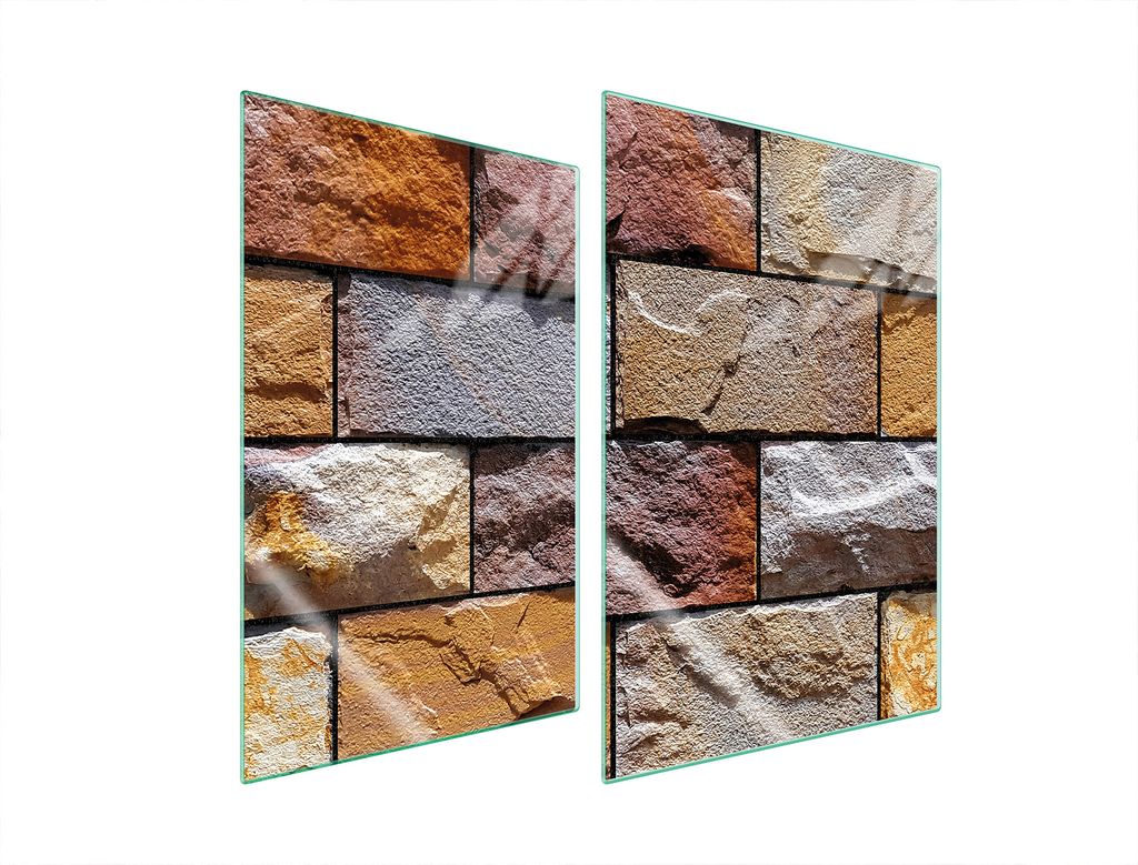 Glasschutzplatte Für Küche 2X35X52 Brick