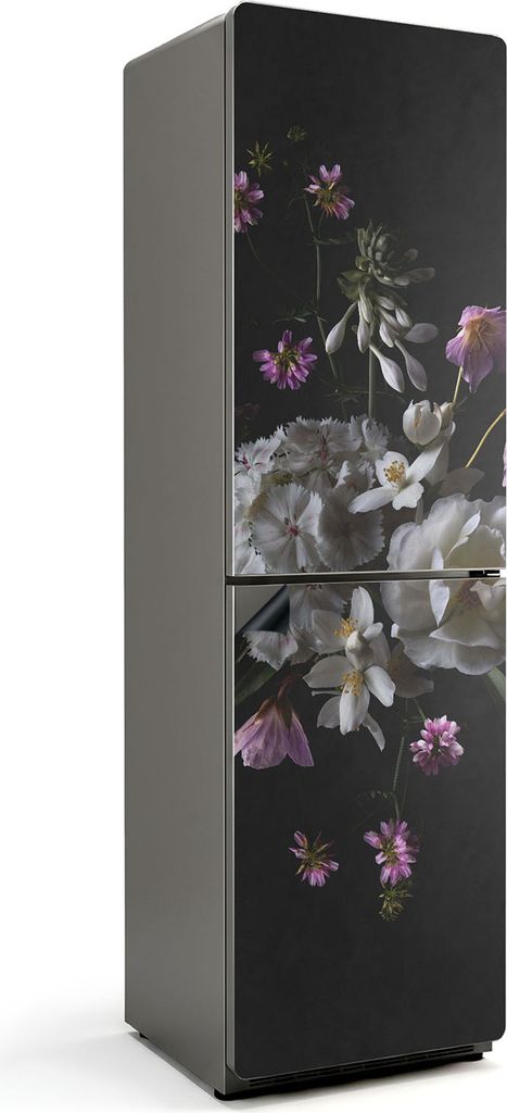 Blumenstrauß im Detail – Magnetische Kühlschrank Abdeckung – Dekorfolie magnetisch Küche – Kühlschrank Magnet Deko – selbstklebende Mag...