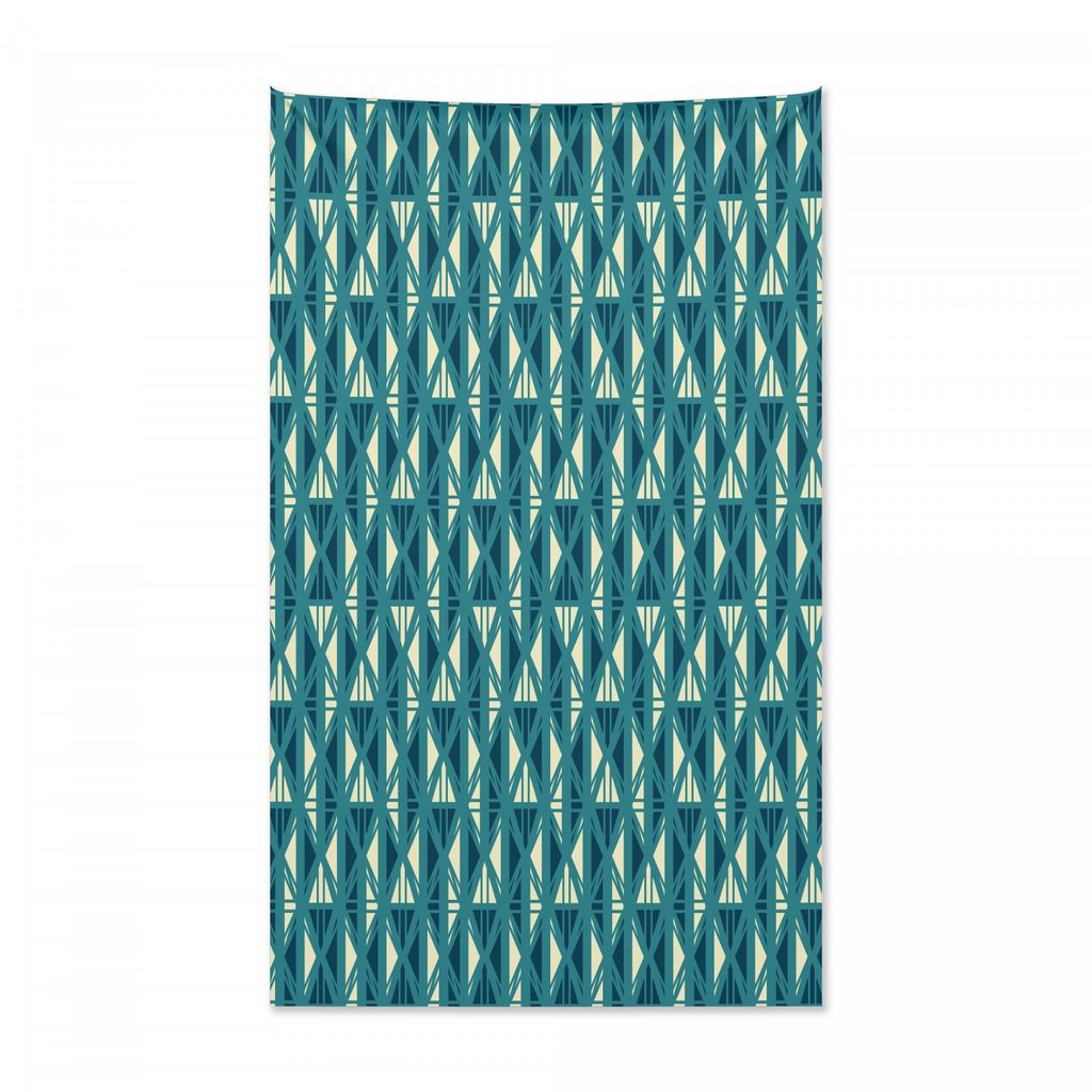 Abakuhaus Boho Wandteppich und Tagesdecke, Abstrakte orientalische Streifen aus Weiches Mikrofaser Stoff Kein Verblassen Klare Farben Waschbar, 140...
