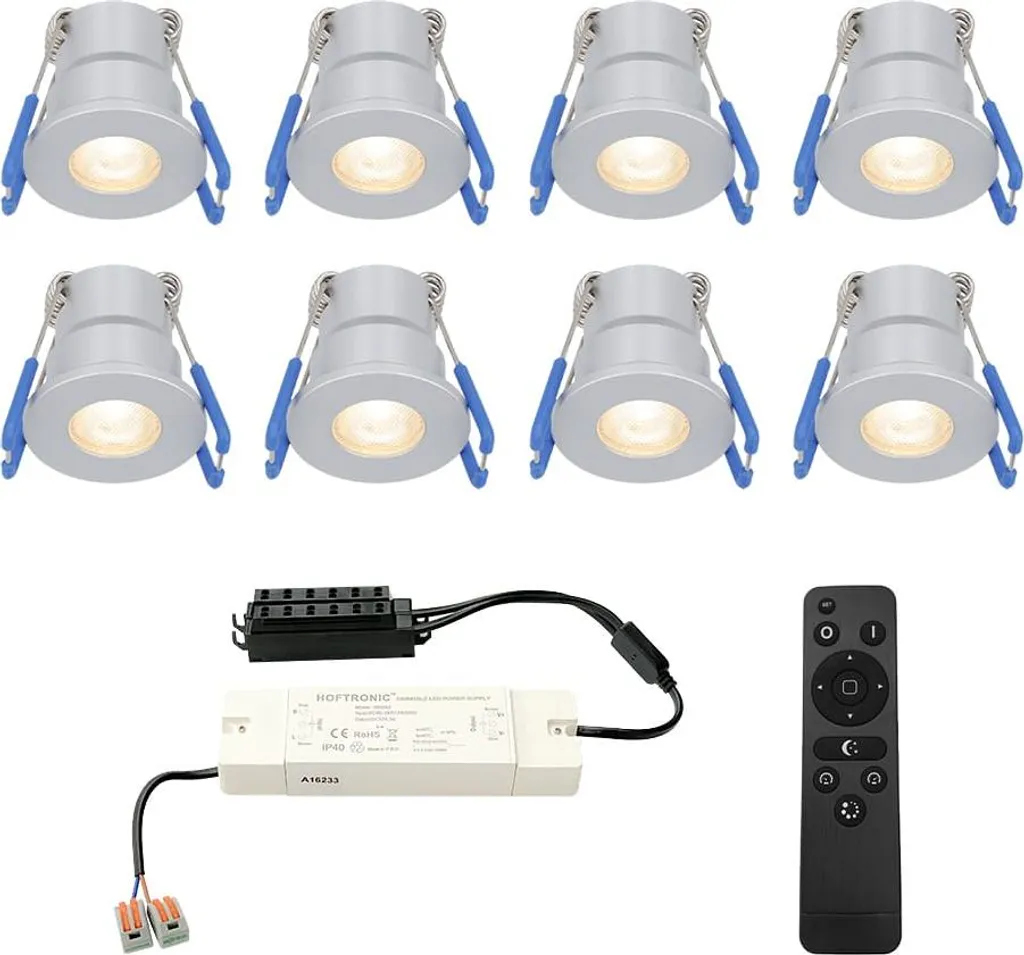 Spots LED encastrables pour terrasse et salle de bain Milano IP65 Gris