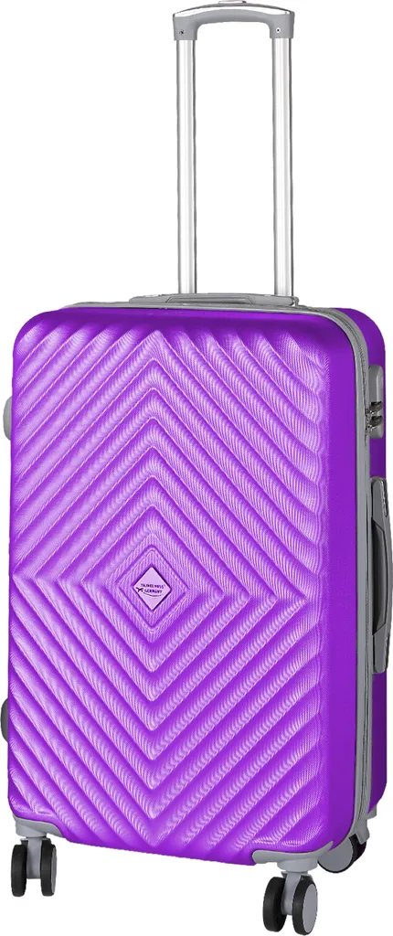 Valise M Violette 67cm en ABS Rigide avec 4 Roues Multidirectionnelles