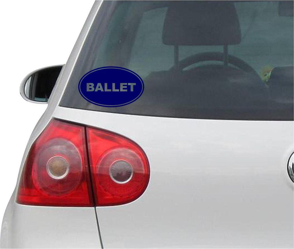 Aufkleber / Autoaufkleber - JDM - Die cut - BALLET EURO OVAL Dance - Folie Auto Decal Sticker - blau - 139mmx86mm