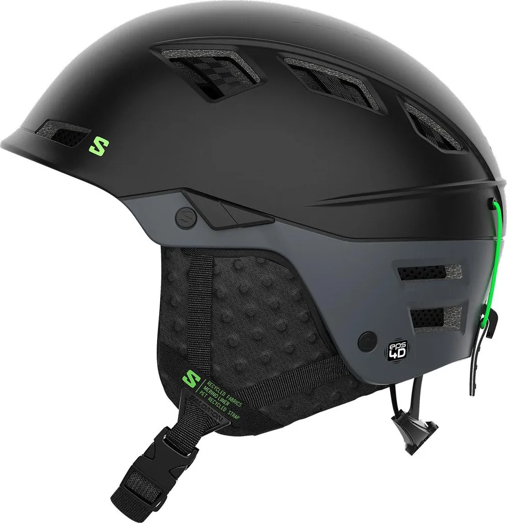 Casque de Ski Salomon MTN Lab Noir 53-56 cm - Idéal Randonnée et Freeride